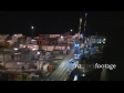 Container Ship Loaded at Night, Napier TIMELAPSE 3032